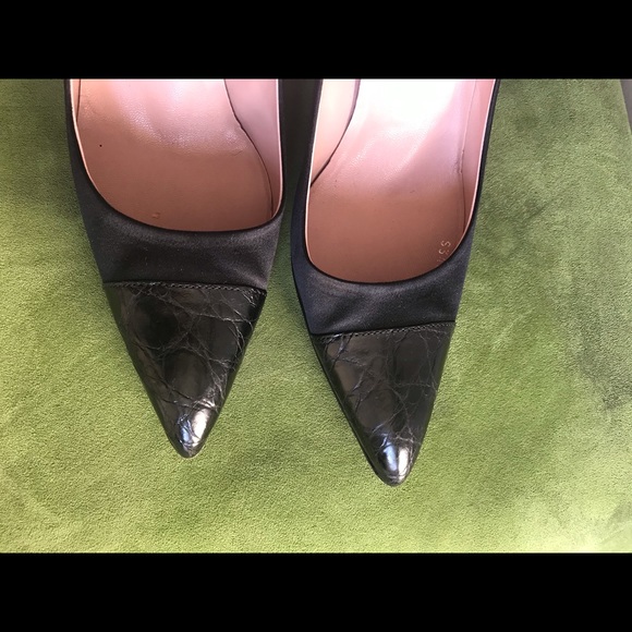 PRADA Croc cap toe satin pumps - Size 41 - Picture 13 of 14